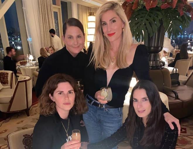Joanna Hillman with her friends