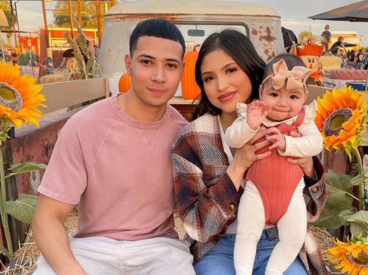 Lizeth Ramirez with her husband and daughter