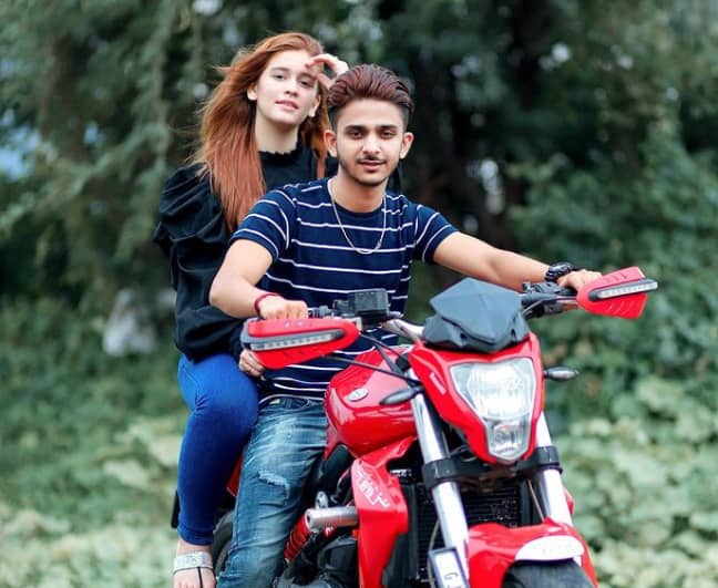 Muskan Malik with her boyfriend