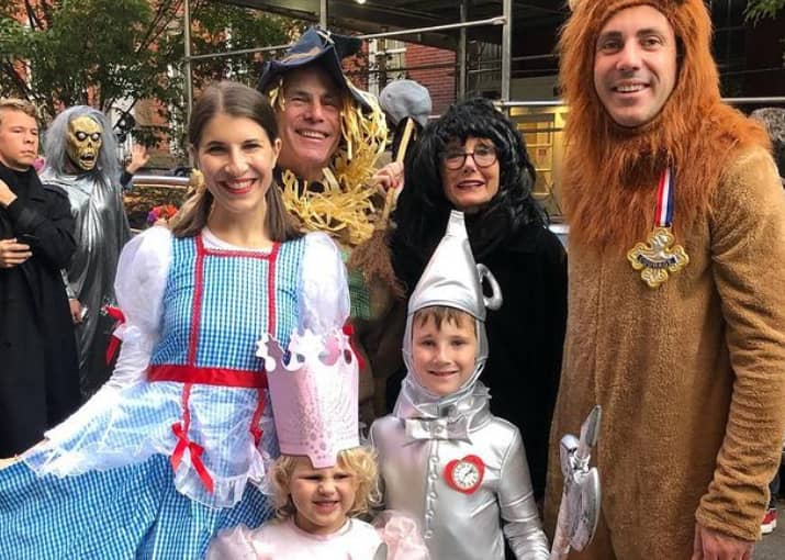 Neil Blumenthal with his family at the  Halloween festival  