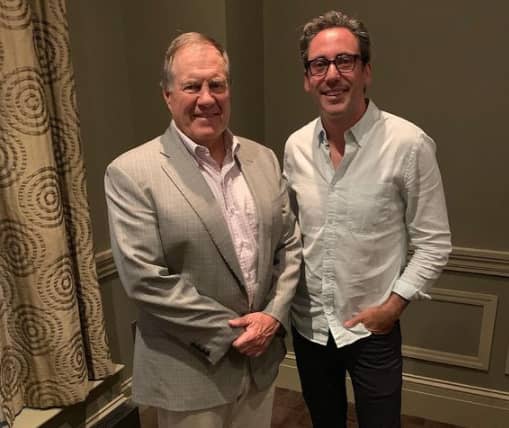 Neil Blumenthal with another entrepreneur Bill Belichick