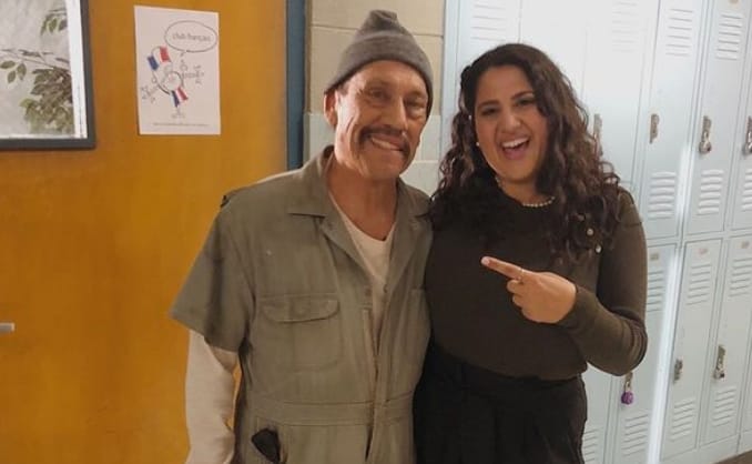 Natasha Behnam with American Pie co-actor Danny Trejo