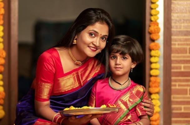 Pratibha Joshi with a baby girl