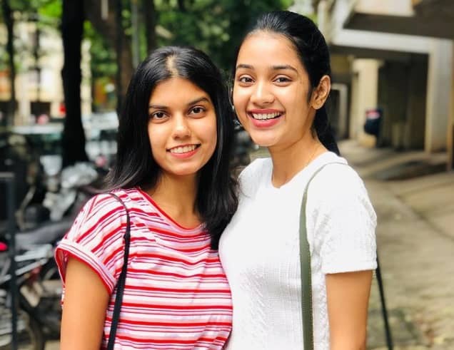 Sanika Bhoite with her friend