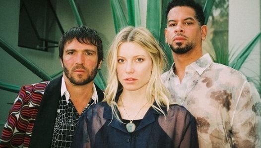 Anabel Englund with musician Lee Foss and Marc Kinchen at the Pleasure State Music festival