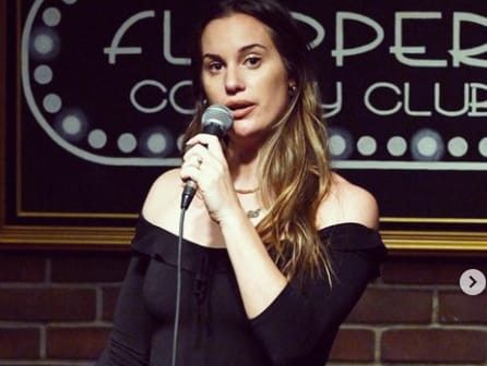 Hannah Berner at a stand-up comedy show