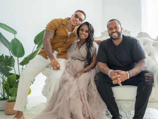 Kenny Hamilton with Rochelle and Byron Parker