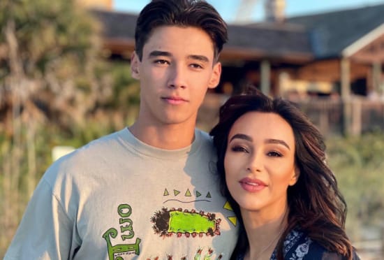 Verona Pooth with her son San Diego