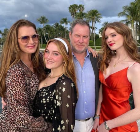 Brooke Shields is with her family 