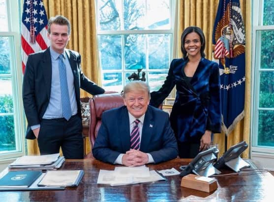 Candace Owens   in Trump's cabin