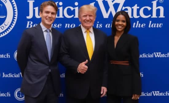 Candace Owens and her  husband  George Farmer with Donald Trump