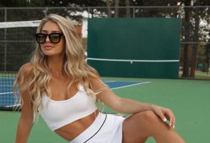 Emily Tanner at a tennis court