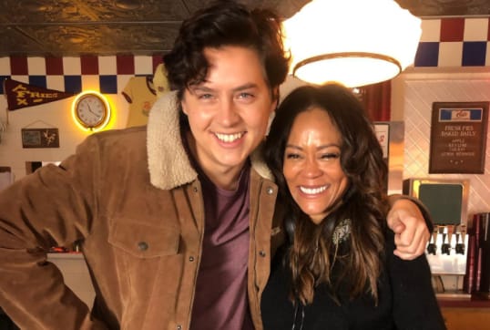 Robin Givens with actor Cole Sprouse