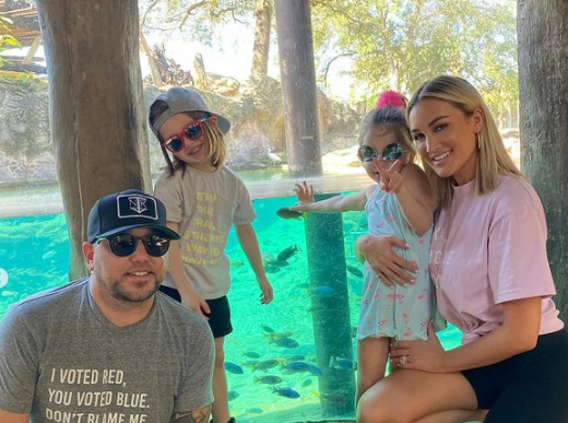 Brittany Aldean with her husband and childrens