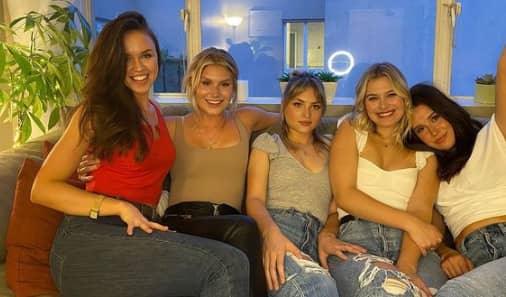 Tiera Skovbye with her friends