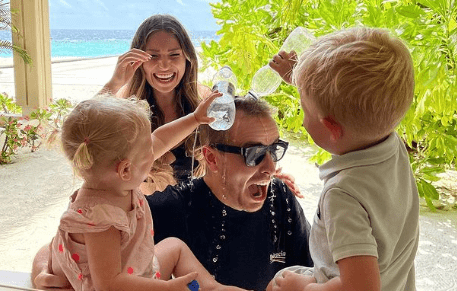 Julienco spending time with wife and children
