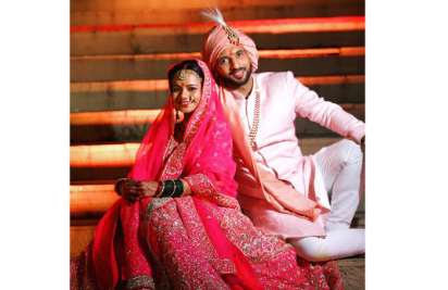 Nidhi Moony Singh Pathak and her husband Punit Pathak and their photo shoot