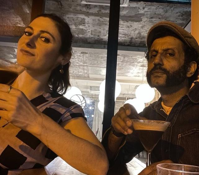 Adeel Akhtar and his wife 