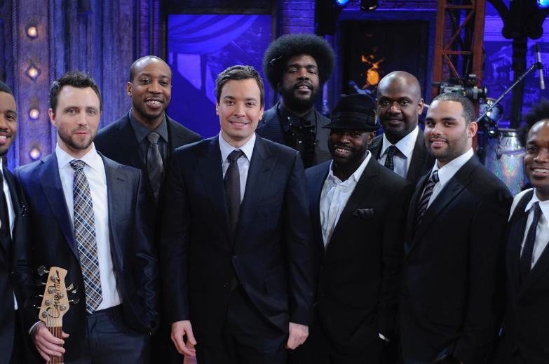 Jimmy Fallon with his squad 