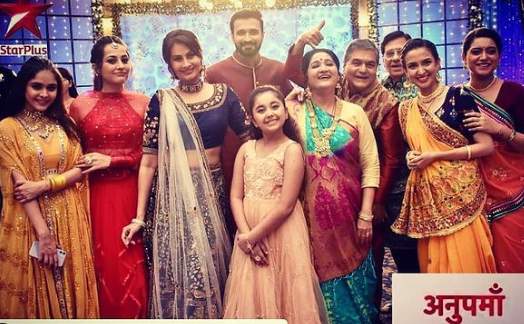 Paresh Bhatt and all actors and actresses of the tv series Anupamaa