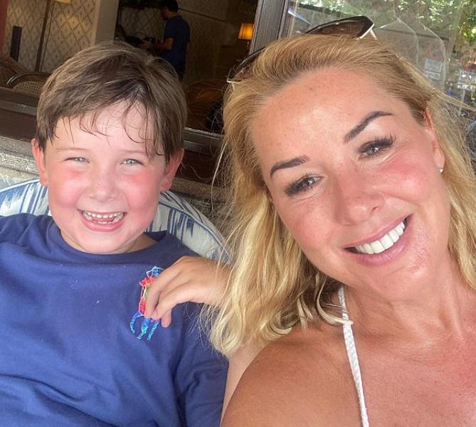 Claire Sweeney and her son Jaxon 