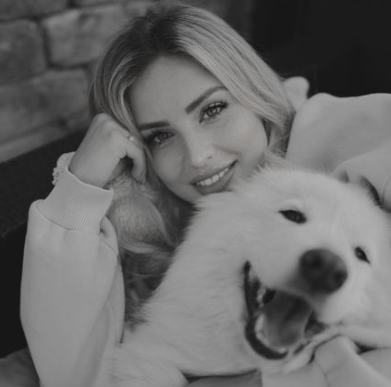 Doreen Petrova and a pet dog
