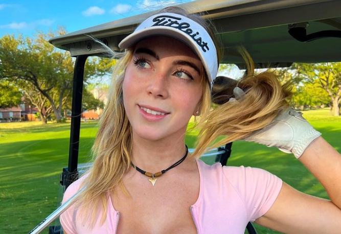 Grace Charis likes to play golf 