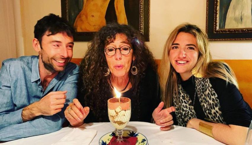 Bruno Oro is celebrating his mother's birthday along with his friend