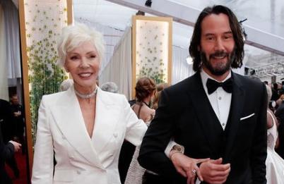 Keanu Reeves and his mother 