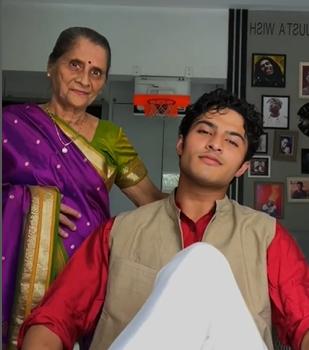 Dev Raiyani and his grandmother