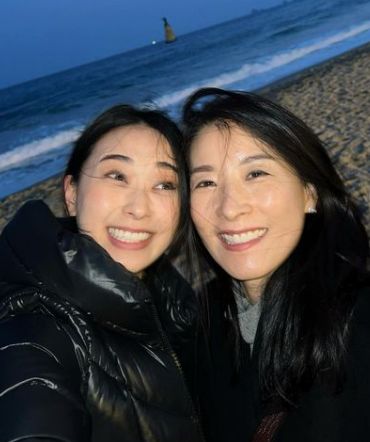 Tina Choi with her best friend