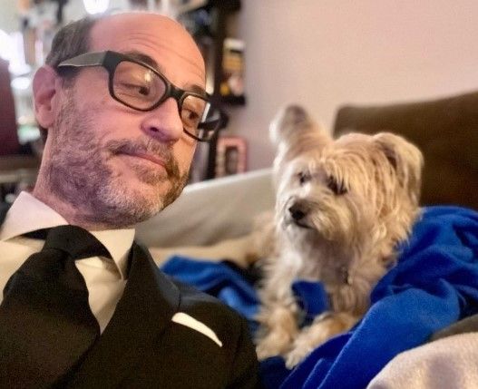 Michael Bunin and his pet dog sally