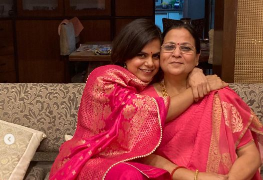Prashansa Sharma with her mother